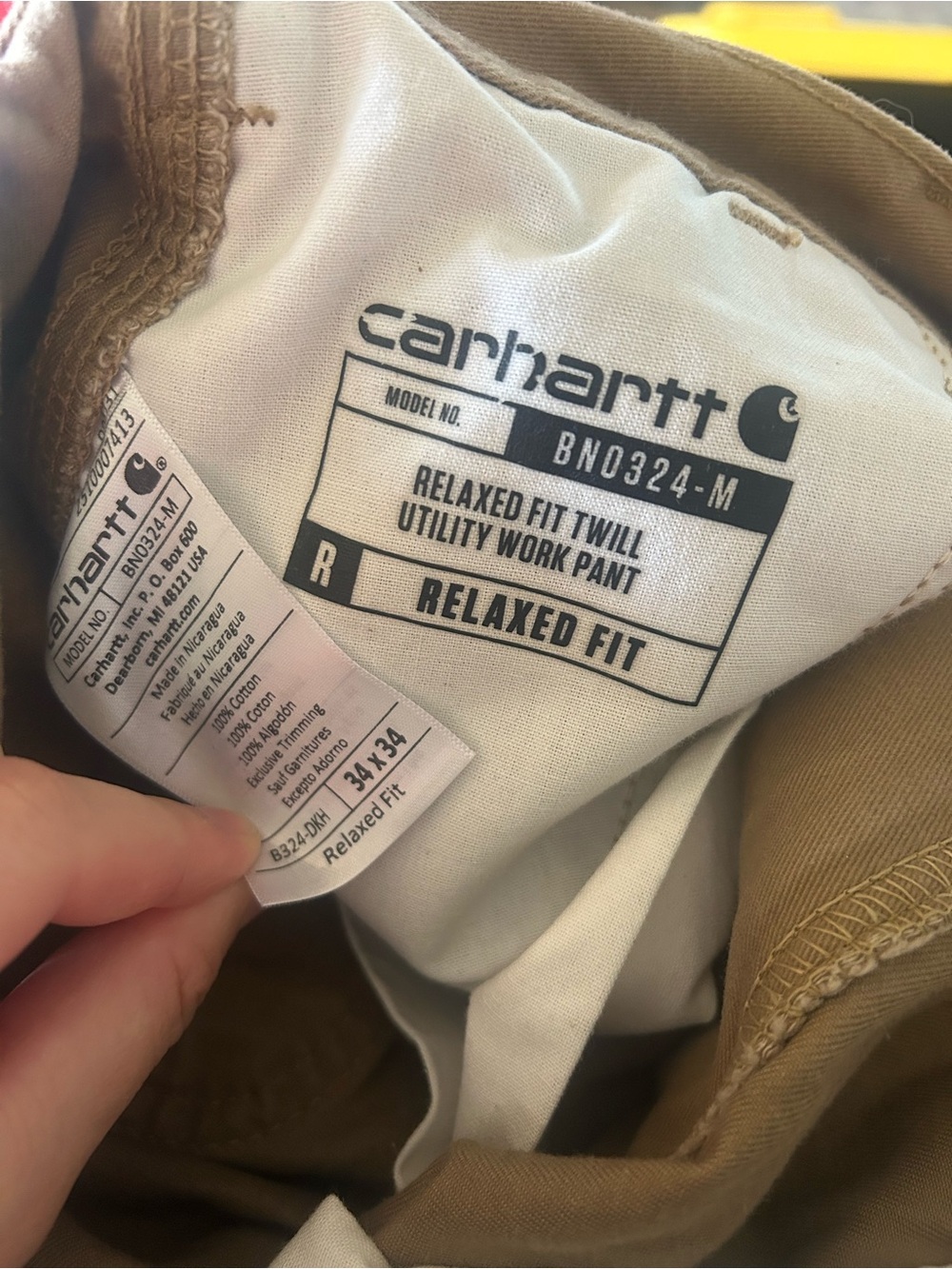Carhartt Men's Utility Work Pants - Tan - Picture 4 of 5